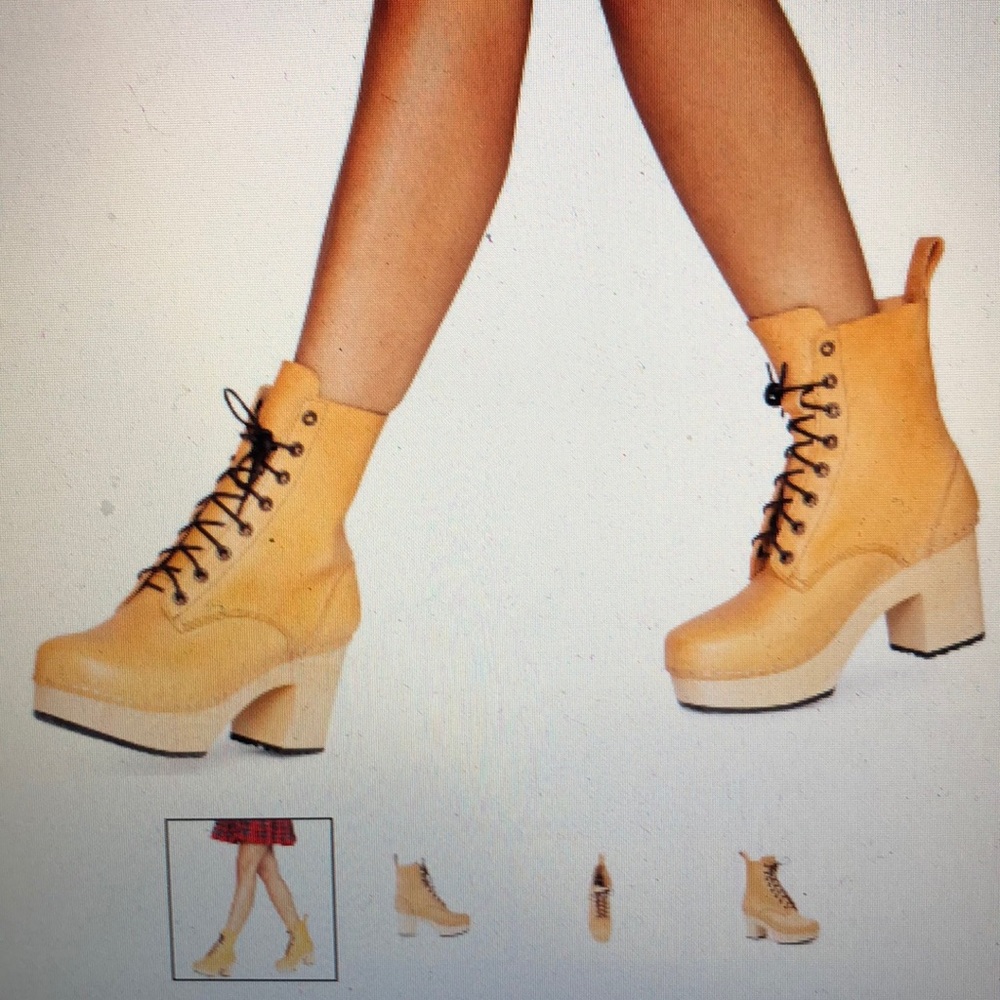 Swedish hasbeens: lace up plateau